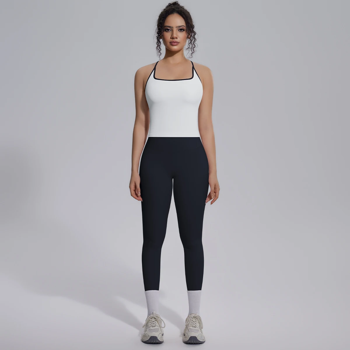 Quick Drying Legging Outdoor Running Yoga Set for Womans High Waisted Push Up Female Pants Gym Sexy Beautiful Back Vest Yoga Set