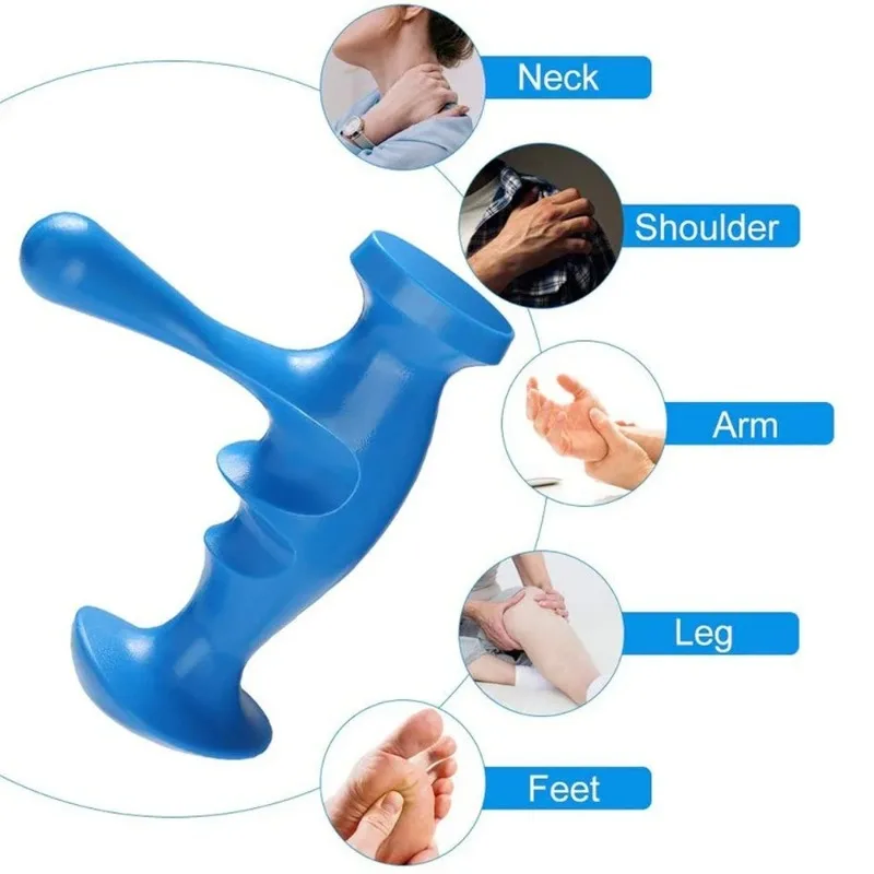 T-shaped Massager Thumb Finger Pressure Press Trigger Point Manual Physiotherapy Tools Full Body Deep Tissue Relax Pain Relief