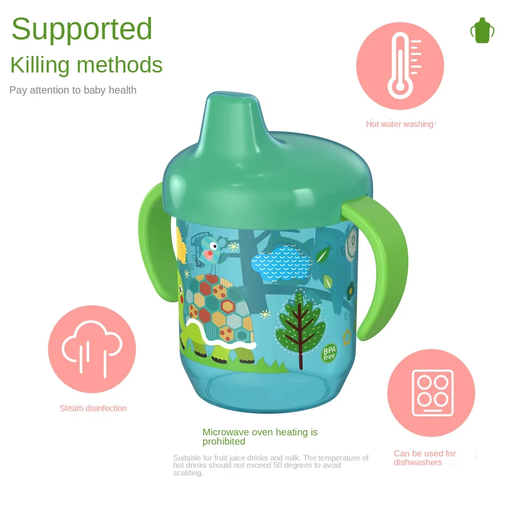 Baby Duckbill Drinking Cup Wide Mouth Cup Double Easy-grip Handle for Tiny Hands,for Toddlers Transition to Independent Drinking image 3
