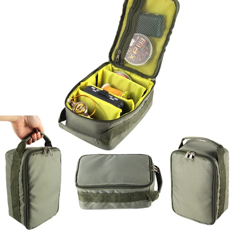 Outdoor Fishing Reel Case Oxford Fishing Tackle capacity Portable Fishing Reel Lure Hook Gear Storage Handbag Bag Large PJ154