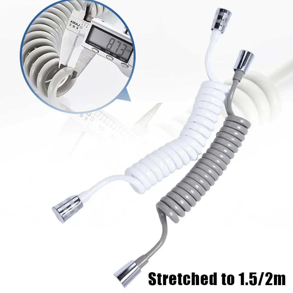 Bathroom Pipe Shower Hose Home Metal PU Use Spring Telephone Line Style 1pc Accessory Bidet Flexible Practical
