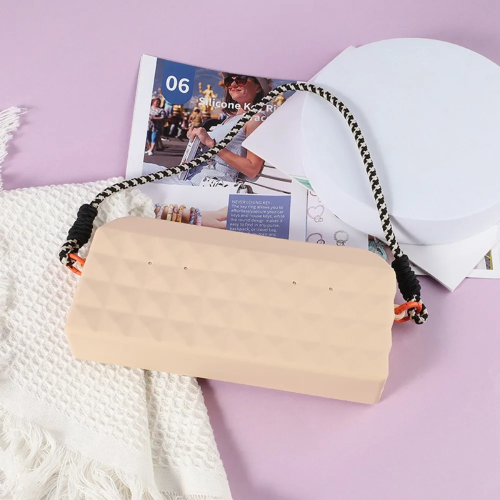 

Portable Silicone Cosmetic Bag Multifunction Waterproof Storage Pouch with Lanyard Zipper Phone Bag Handbag