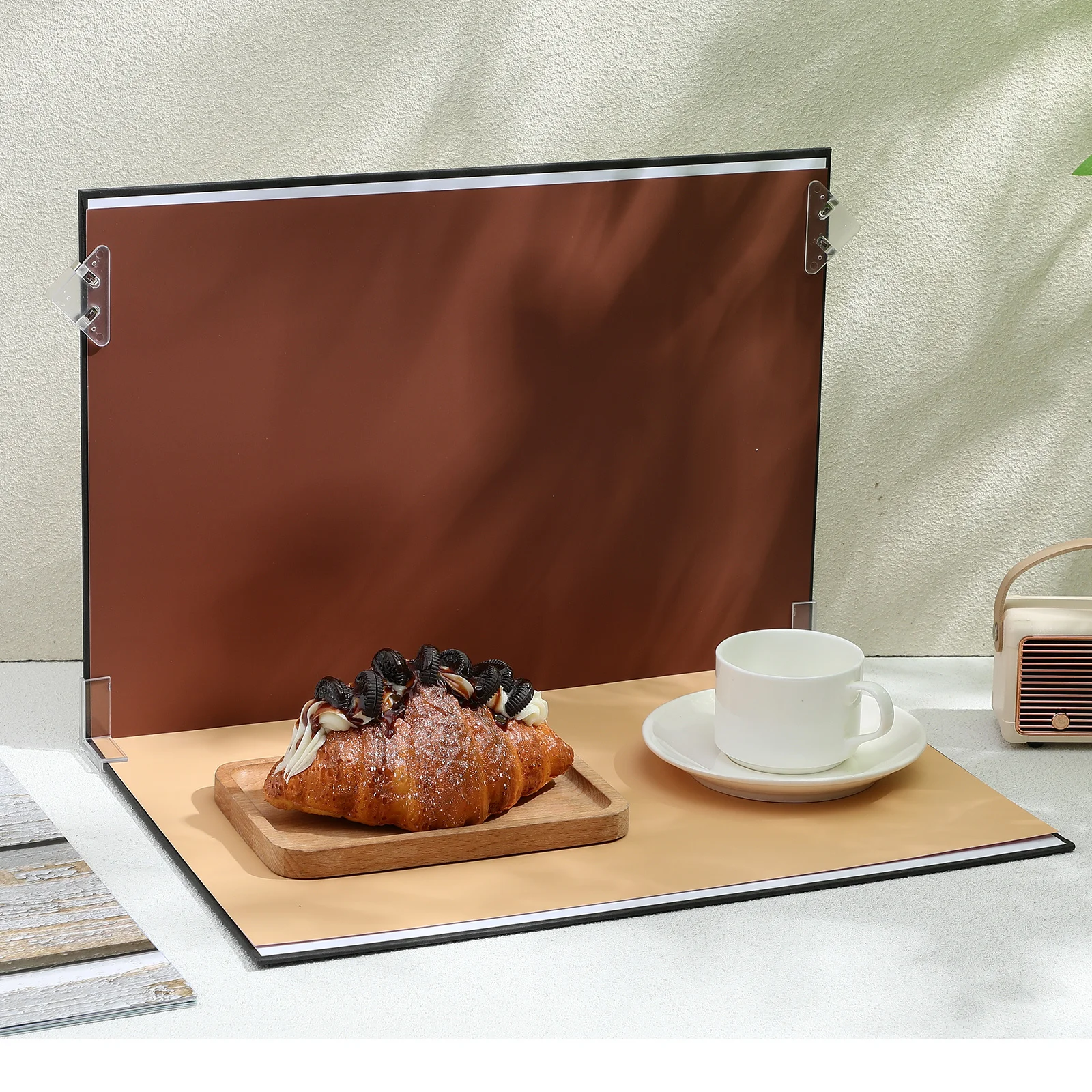 

1Set Photography Backdrop Kit Tabletop Small Food Product Photo Background Board Makeup Photo Shoot Accessories