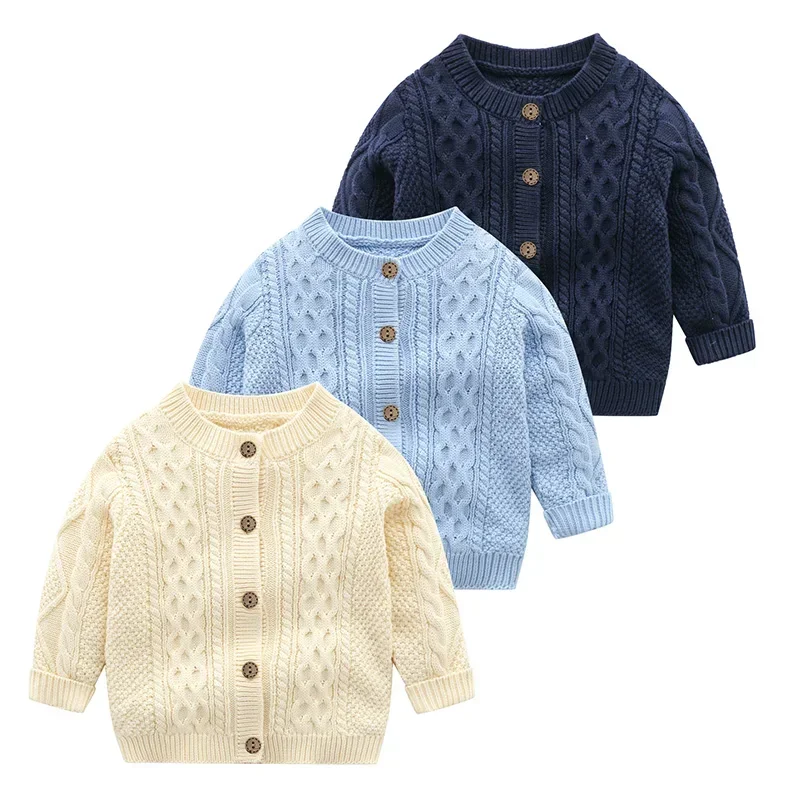 Giacca stile coreano abbigliamento per bambini neonato ragazzi ragazze Cardigan lavorato a maglia autunno primavera bambino neonate ragazzo maglione