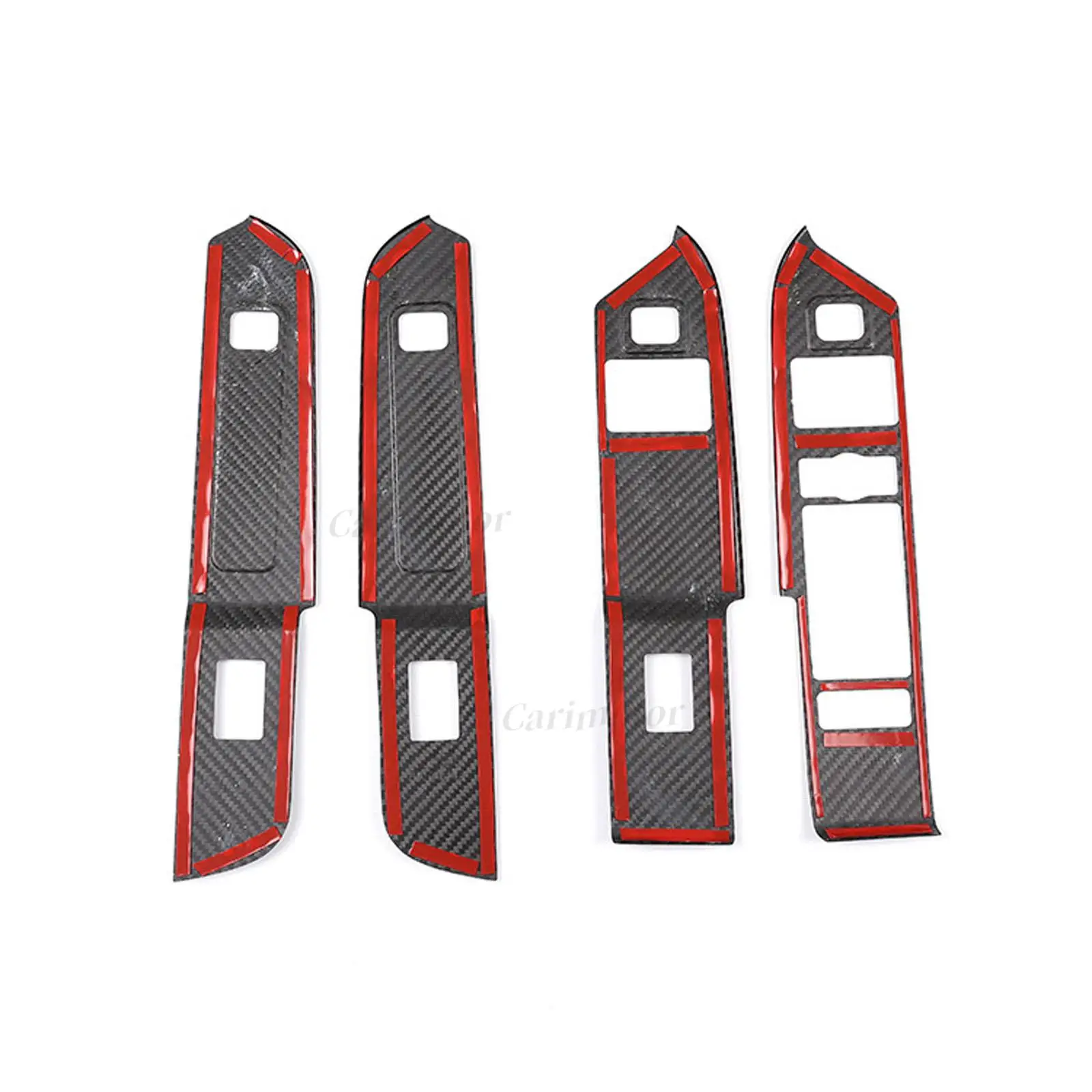 Carbon Window Lock Lift Panel Trim Sticker For Land Rover Defender 110 2020-2024