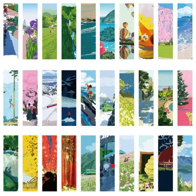 62ka 30pcs Зимние сонаты закладки бумаги бумажные страницы заметки