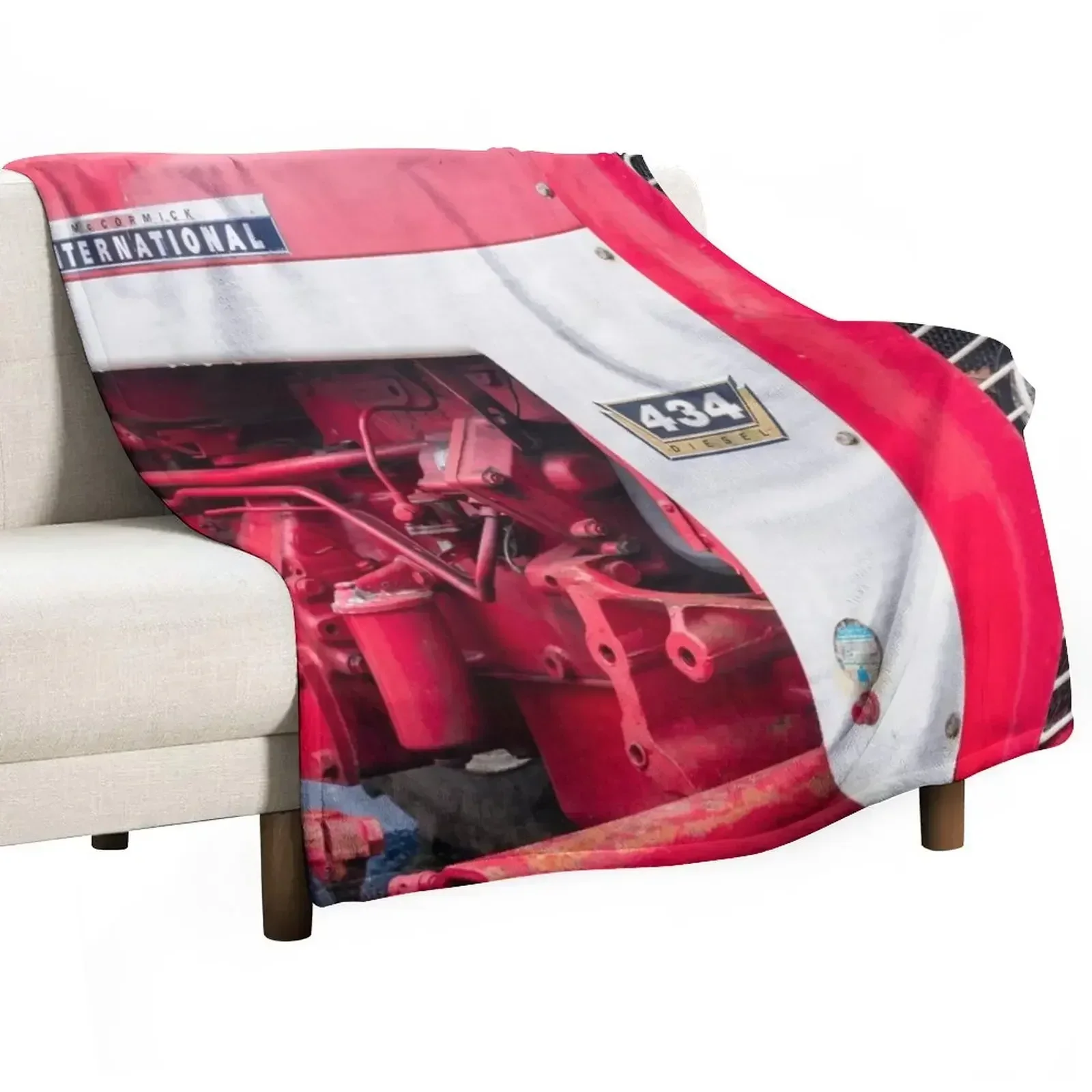 Restored International 434 Tractor Throw Blanket Decorative Throw Decorative Sofas Baby Blankets