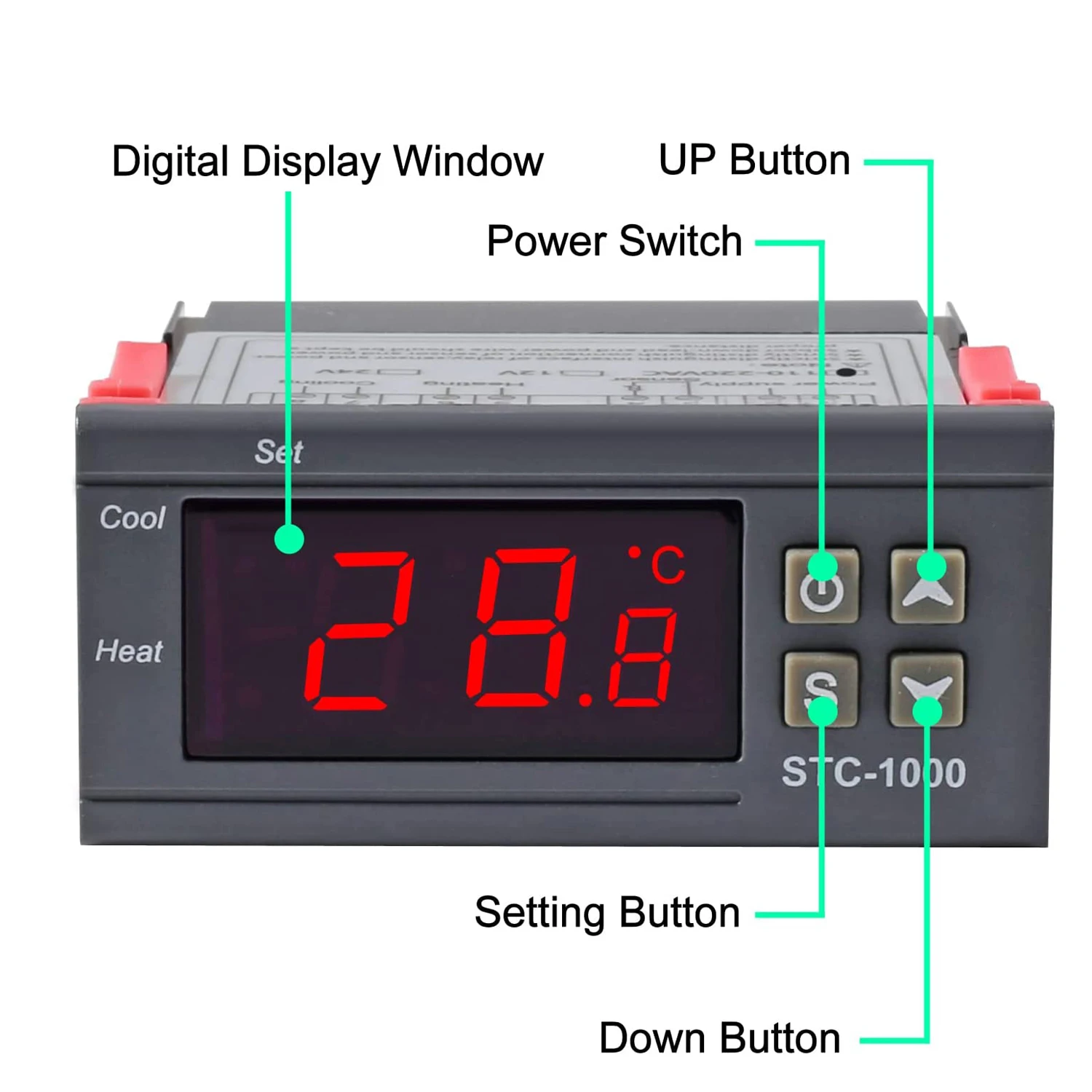 STC-1000 3000 3008 3018 Dual LED Digital Thermostat Temperature Controller DC 12V 24V AC 110V 220V Heating Cooling Regulator