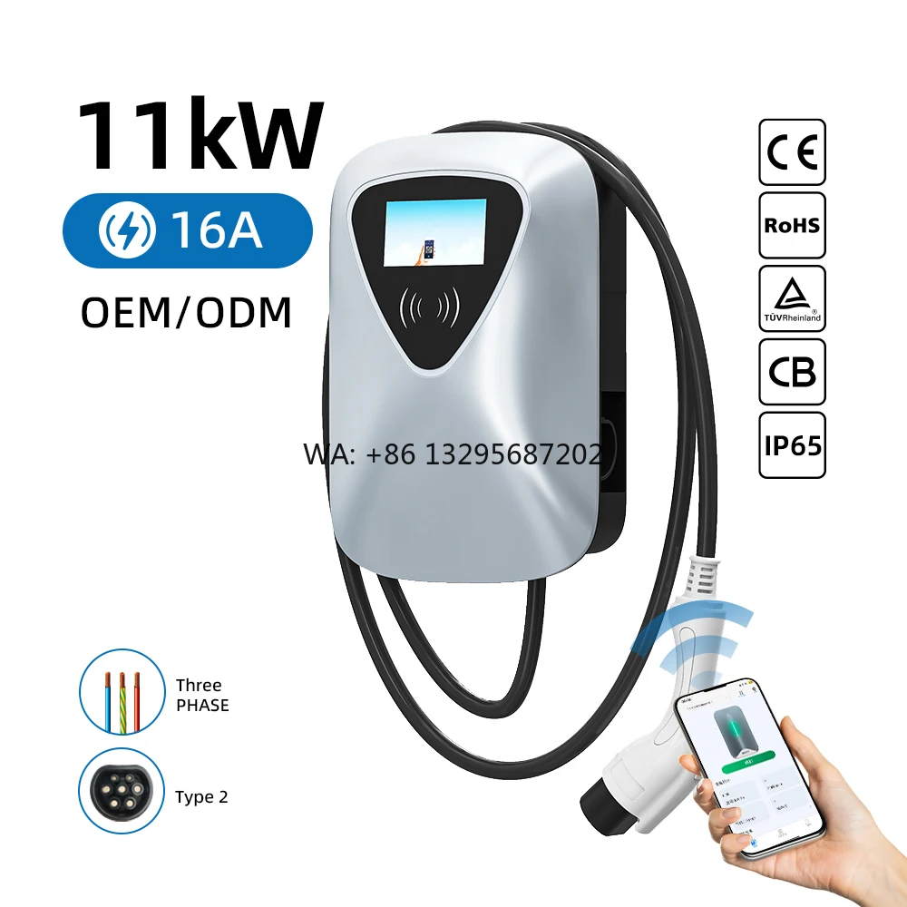 

Ev Charger Manufacturer Wholesale Type2 16a 11kw Ocpp Wallbox Commercial Ev Charging Pile Fast Electric Vehicle Charging Station
