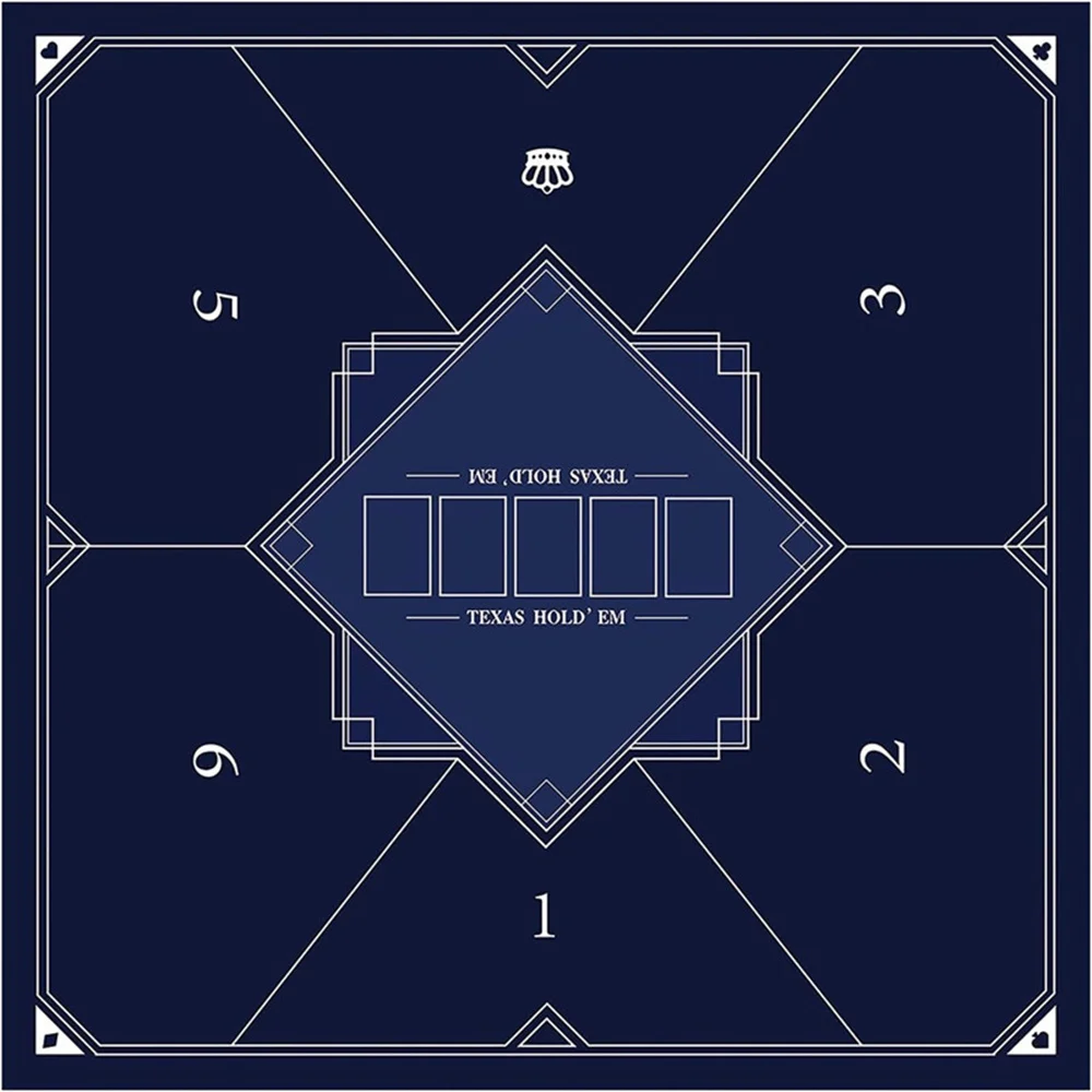 

Rubber Hold'Em Texas Poker Mat Travel Mahjong Chips Dice Board Game Rubbermats Home Gaming Desk Pad for Family Party