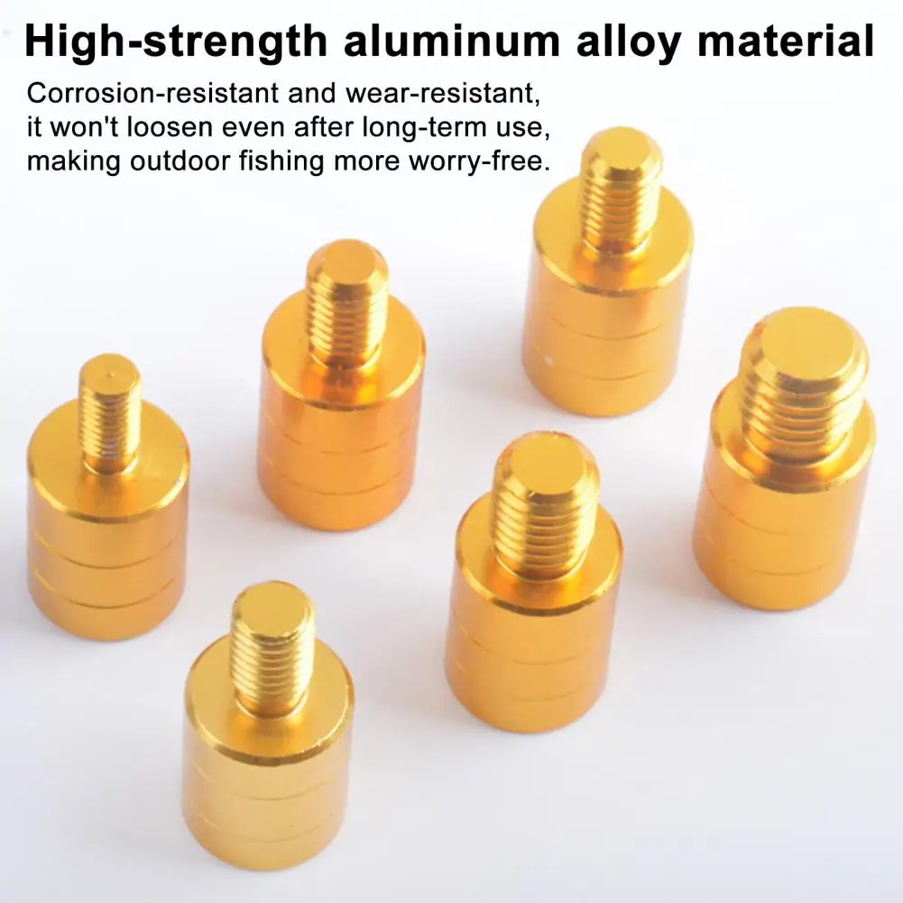 Landing Net Head Connector 6/8/10/12MM Screw Quick Release Dip Net Rod Adapter Metal Converter Fitting Fishing Accessories