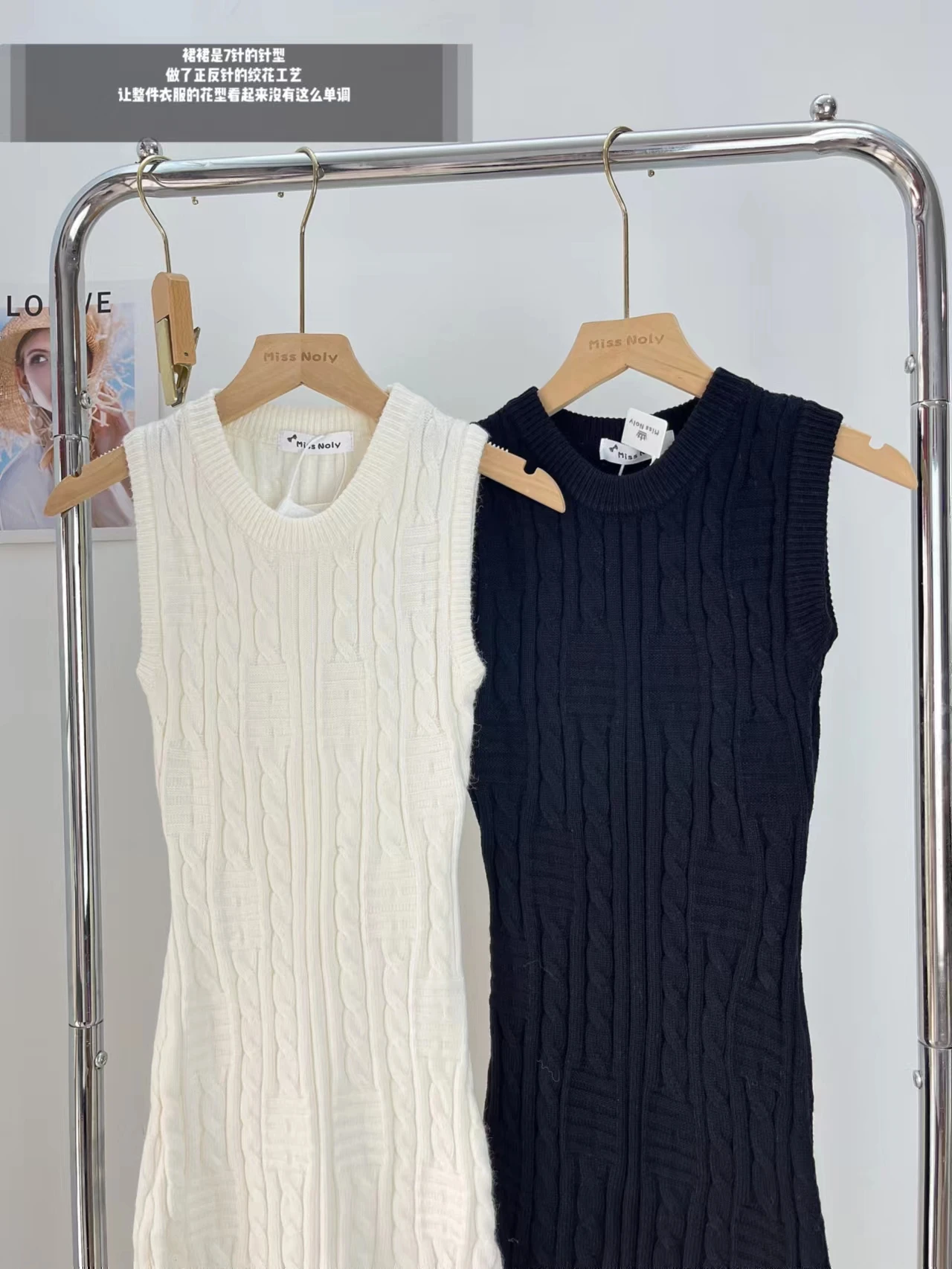 Mini abito lavorato a maglia autunno inverno senza maniche strato base a vita alta donna elegante twist aderente abito corto dal carro armato F218