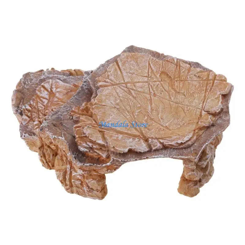 

U2JC Resin Hides Cave Turtles Rock Hideout House Pet Hiding Spot Habitat Terrariums Landscaping for Lizard Snakes