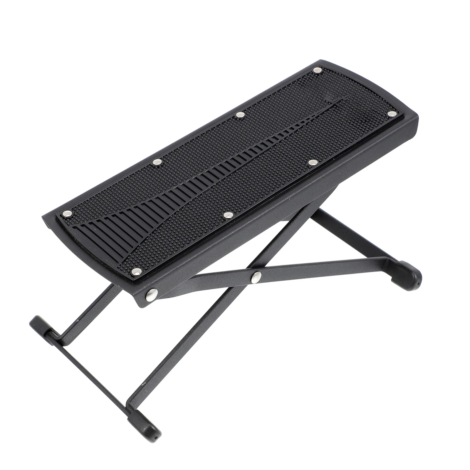 

Guitar Performance Pedal Black Iron Home Practice Foot Support Adjustable Stool Lightweight Durable Stylish Folding Design