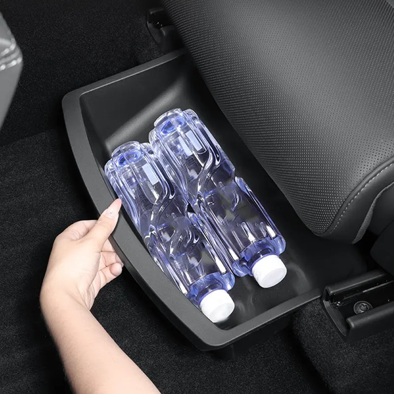 TPE Drawer Car Seat Storage Box for Tesla 2025 Model YL 6-Seat Under Front Rear Seat Lower Organizer Box Tray Car Accessories