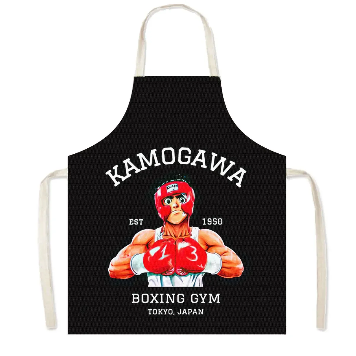Hot Anime Hajime No Ippo Print Cooking Apron Waterproof Kamogawa Boxing Gym Pinafore BBQ Waiter Chef Kitchen Aprons
