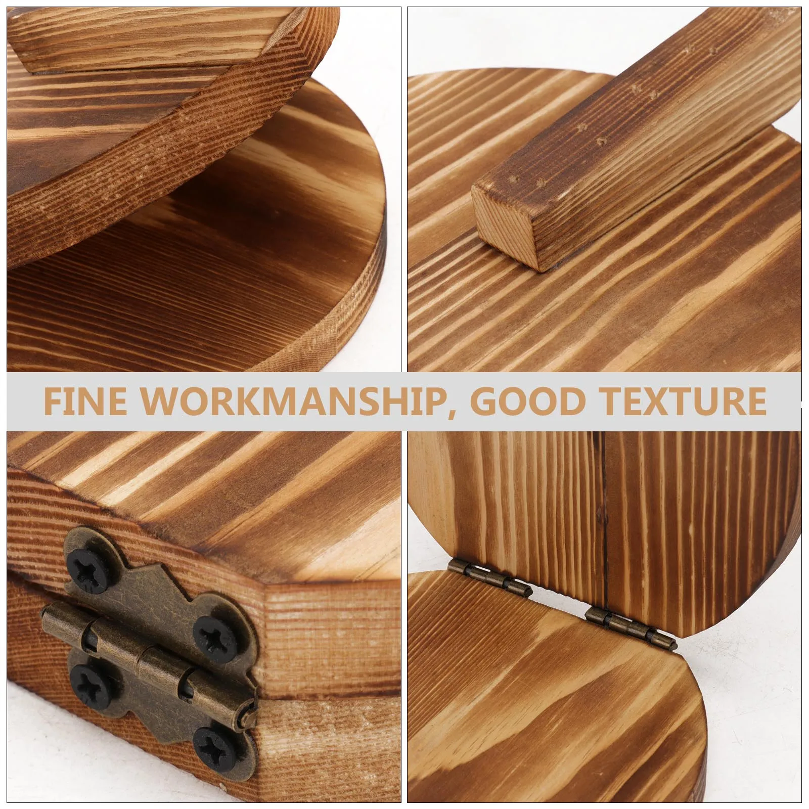 

1pc Dumpling Wrapper Mold Wooden Dough Presser Multifunctional Non-Slip Handle Comfortable Grip Simple Design Save Time Effort