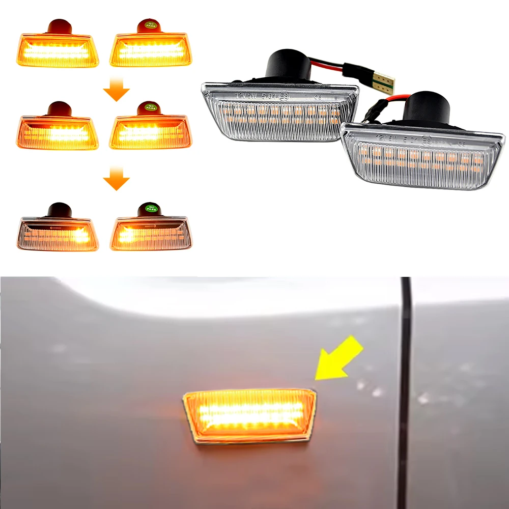 المدخن عدسة LED الجانب الحاجز مصباح تحديد المتدفقة بدوره مصباح إشارة لأوبل آدم أسترا J/K كورسا D/E إنسيجنيا/A ميريفا/B زافيرا/B