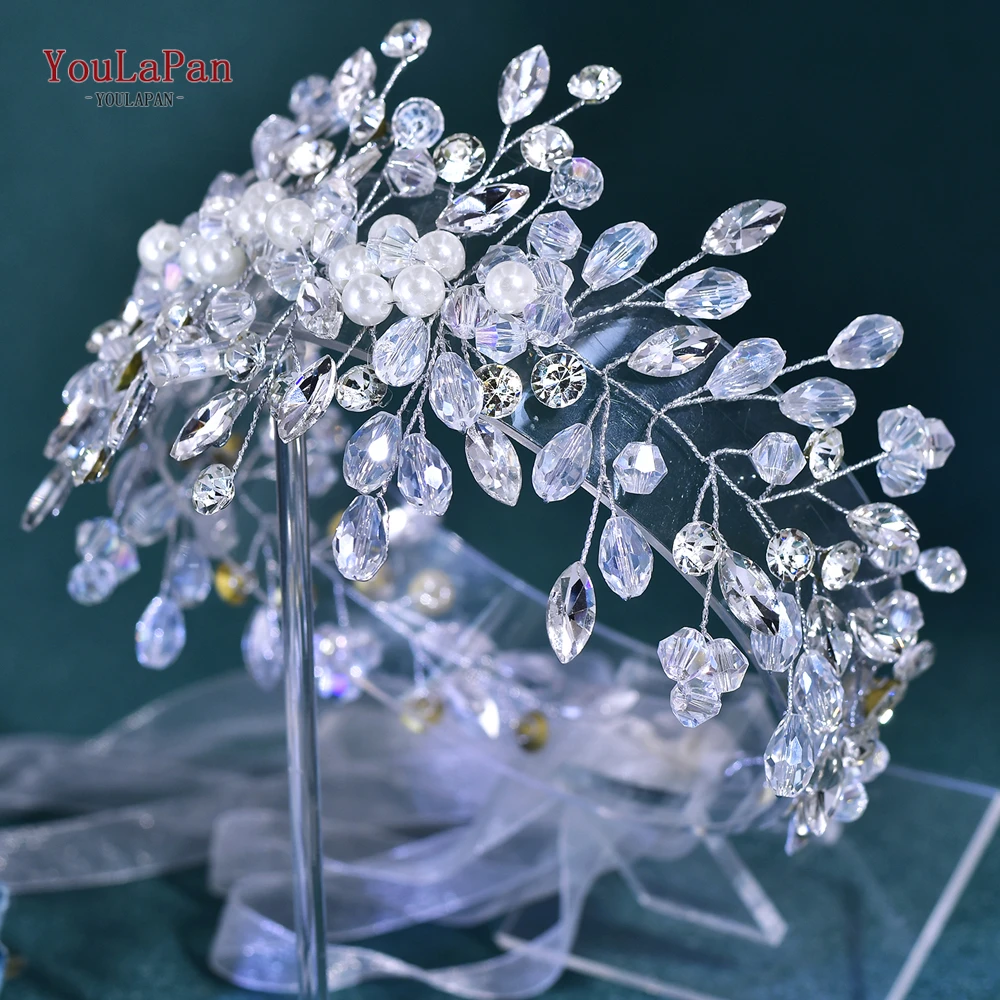 YouLaPan Crystal Rhinestone Bride Hair Band Luxury Wedding Headband Women Party Hair Style Headpieces Decoration Tiara HP834