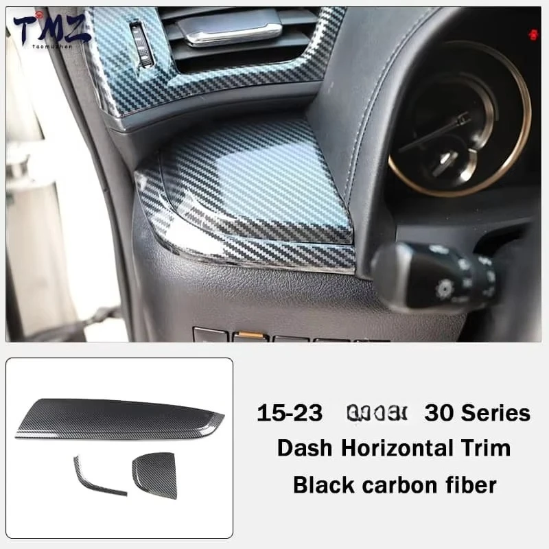 Full set of carbon fiber scratch-resistant interior dashboard trim for left-hand drive, for Alphard 30 Series 2015-2023 TMZ