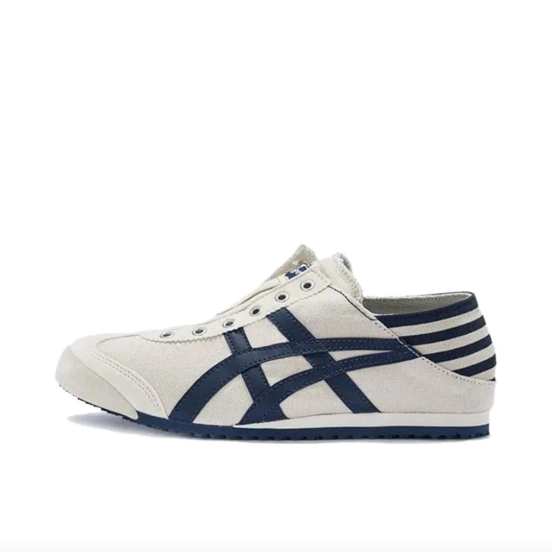

Onitsuka Tiger MEXICO 66, мужская и женская обувь для скейтбординга, ретро-стиль, легкие кроссовки, бежевый/синий