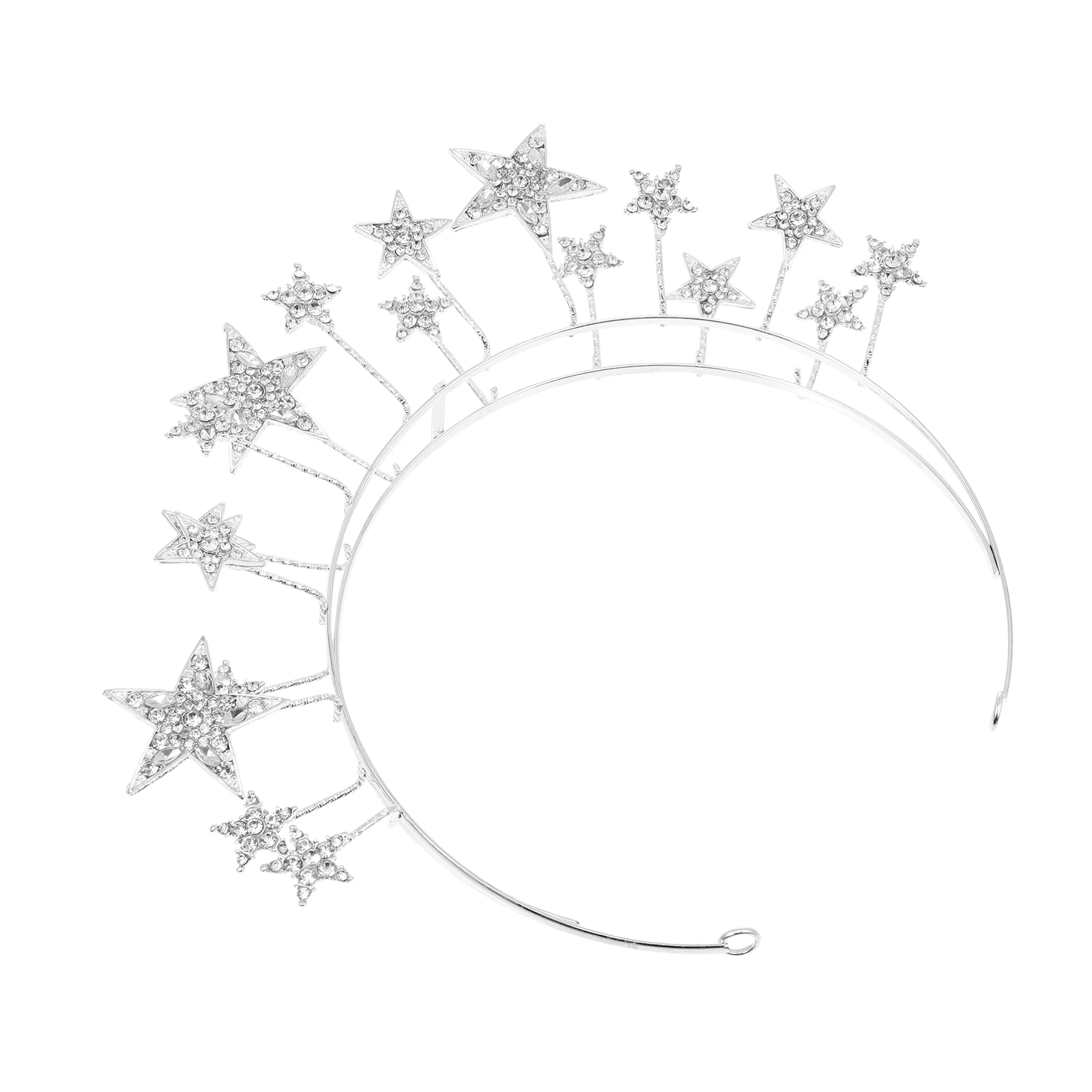 

Star Headb Hair Accessories Women Silver Bridal Headdress Tiara nament Wedding Prom Birthday Celebration Anniversary Gift