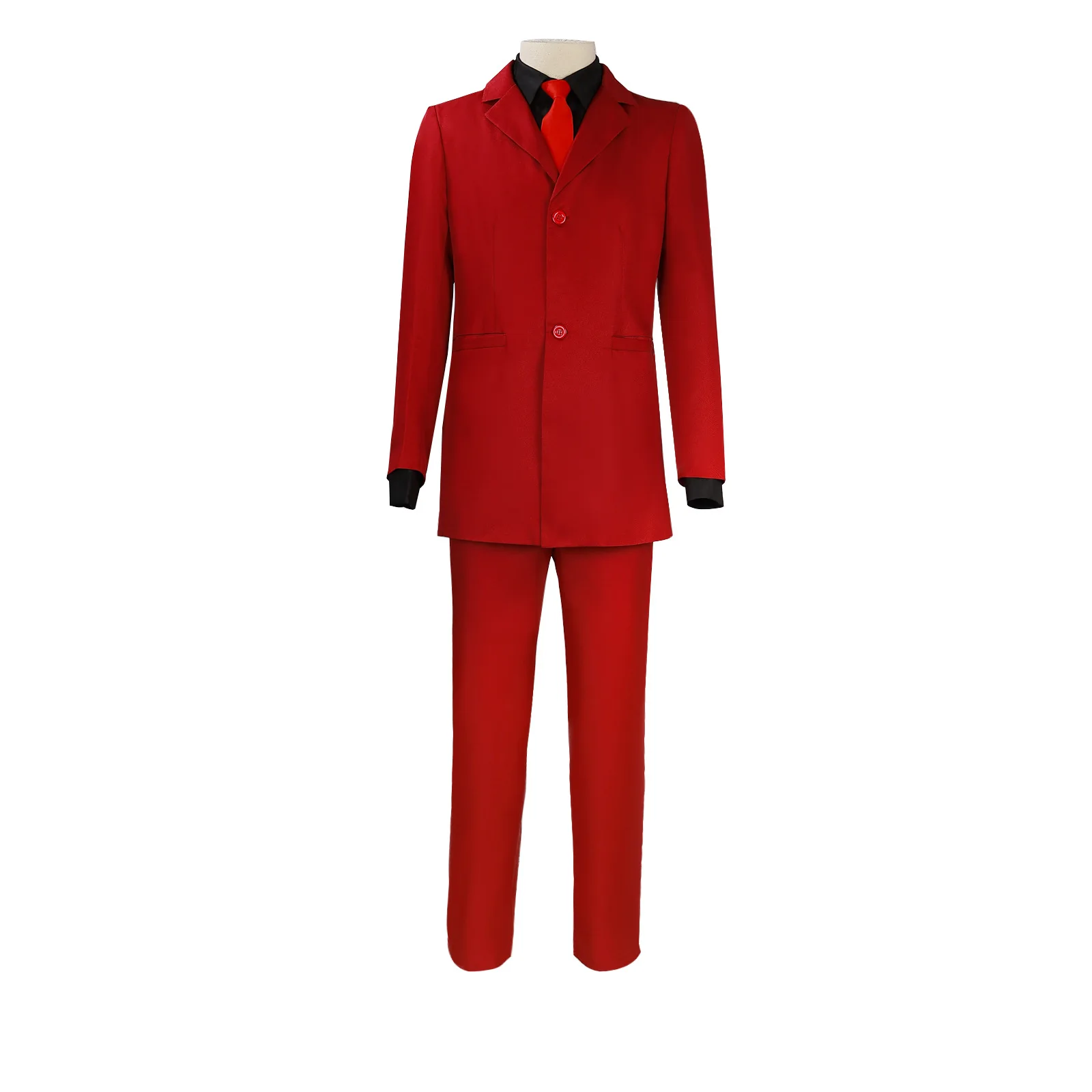 

Cosplay Costume Of Sanji, The Chef From , In A Red Suit.