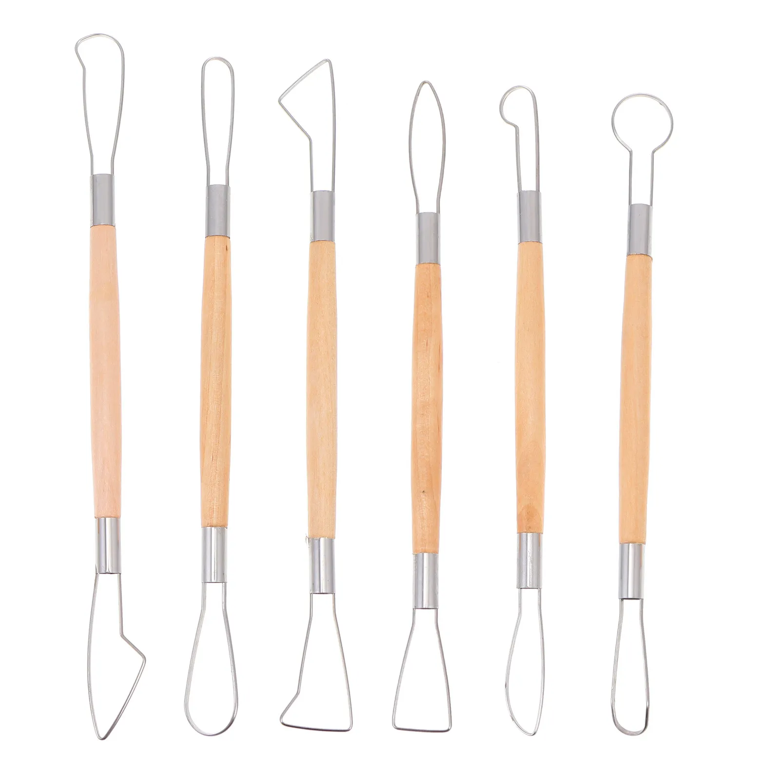 

6 pcs Clay Sculpting Tools Pottery Carving Scraper Set For Polymer Clay Modeling Smoothing Scraping Ceramic Art Craft Diy