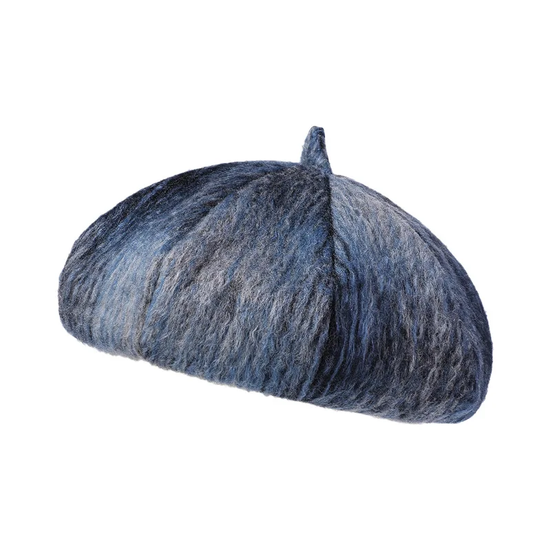 Retro versátil gradiente boina outono inverno chapéu feminino high-end octogonal chapéu quente pintor boina gorro newsboy boné 4m718