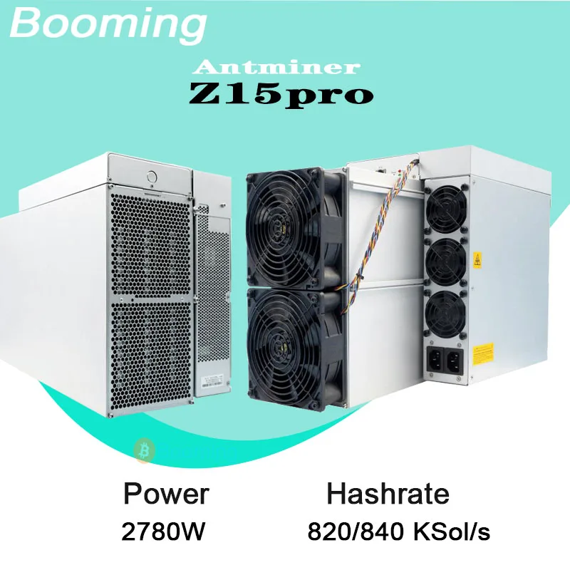 Bitmain Antminer Z15 Pro 840KSol/s Equihash ASIC Miner - Máquina de minería ZEC / ZEN de alta eficiencia 2780W