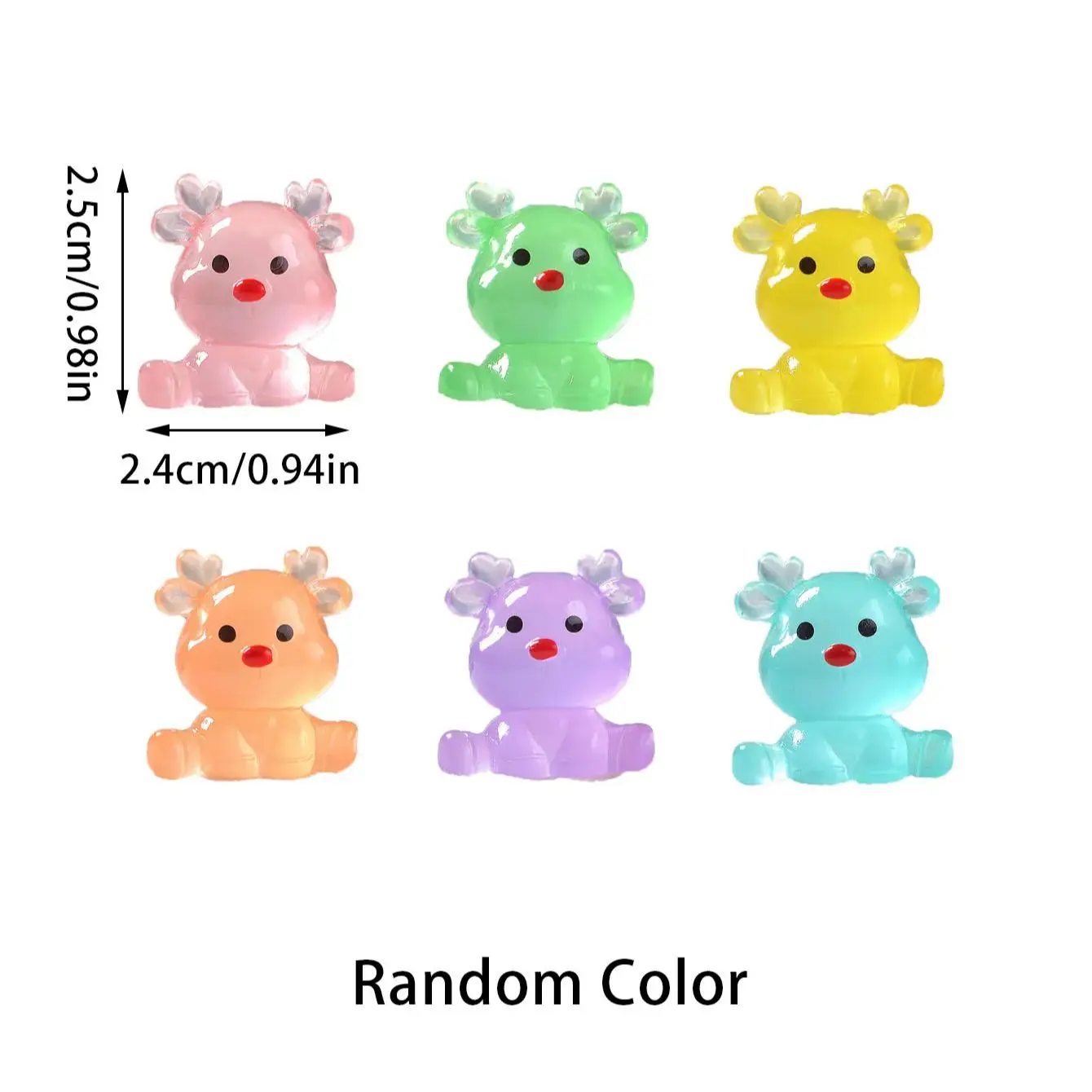 10/20 قطعة تماثيل الأيائل الصغيرة المضيئة توهج في الظلام زينة عيد الميلاد DIY بها بنفسك حديقة الجنية هدايا الحفلات