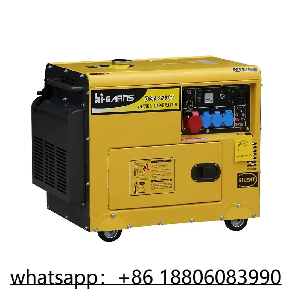 european sockets 220/380V silent die·sel generator 5KW with ATS hole