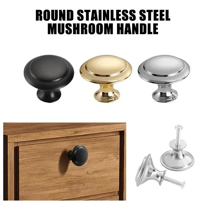 10/1PCS Home Wardrobe Door Pull Stainless Steel Drawer Single Hole Door Handle Sliding Door Window Cabinet Zinc Alloy Pull