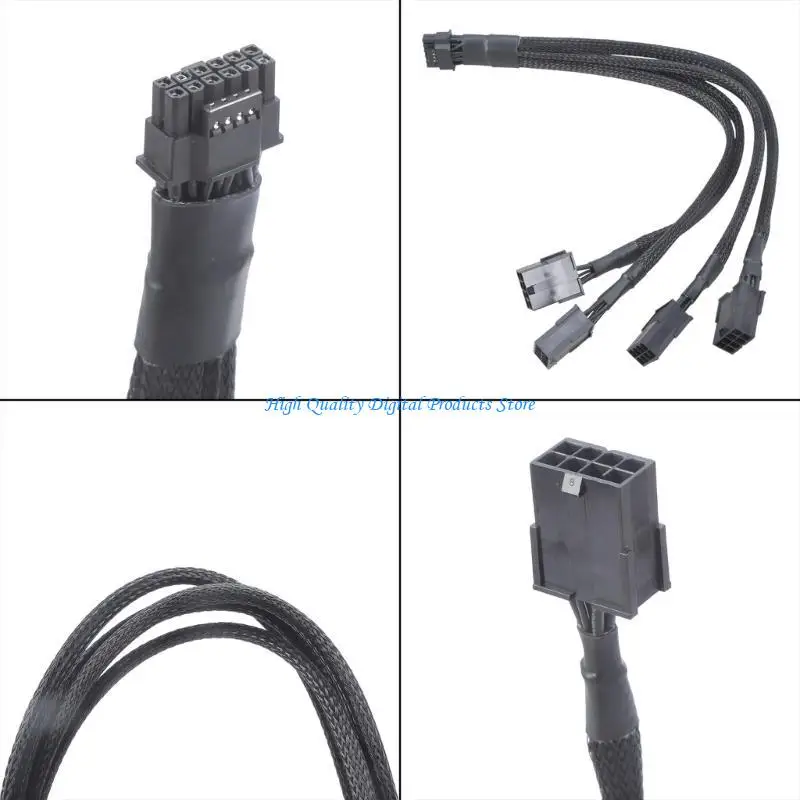 

U2JE for RTX4000 Series 4x 8Pin Female to PCIE 5.0 12+4 16Pin Video Card Cable 12VHPWR PCIE 5.0 Straight Head Cable