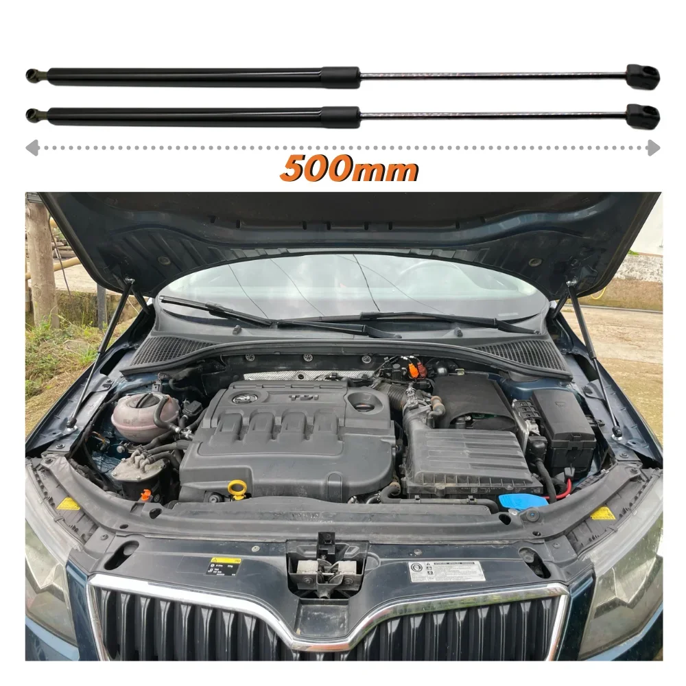 Puntales de capó para Skoda Octavia A7 MK3 2012-2020, resortes de Gas de fibra de carbono, amortiguación de soporte de elevación,