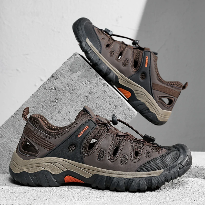 New Arrival Summer Men Sandals Water Shoes Mens Casual Shoes Outdoor Beach Shoes Hollow Out Male Roman Shoe Leisure Walk Sandaly