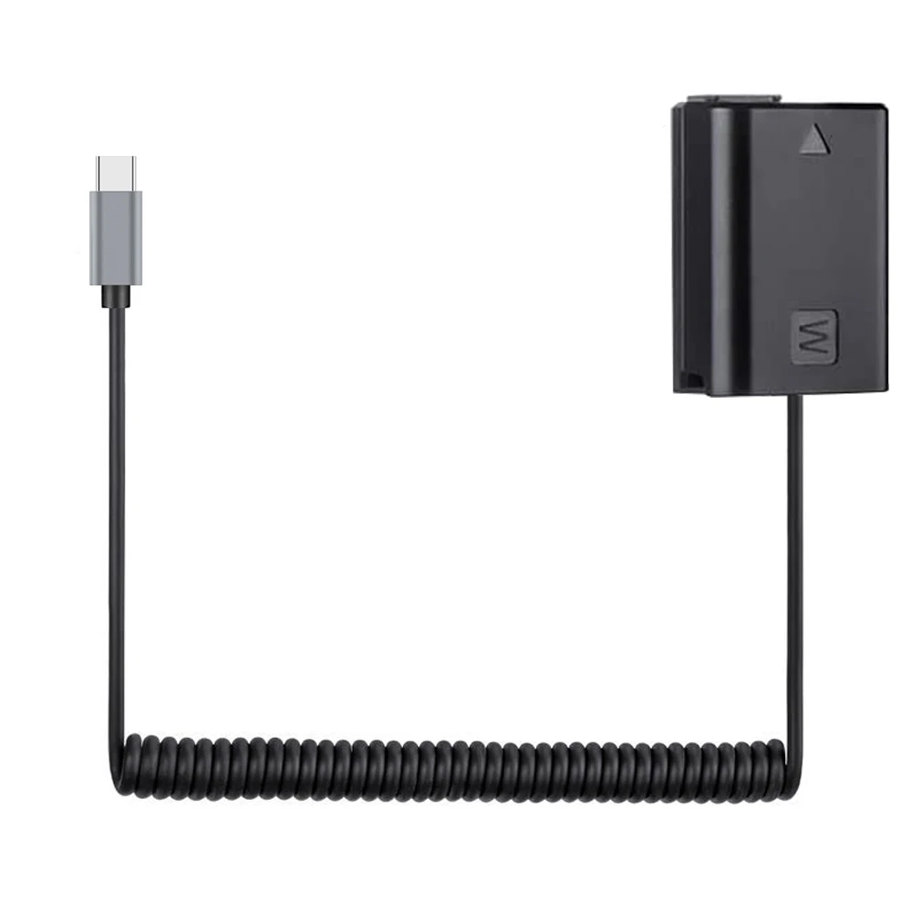 Probty USB-C To NP-FW50 NP FW50 Dummy Battery For Sony ZV-E10, Alpha A6500 A6400 A6300 A6100 A6000 A5100 A5000 A7II A7SII A7RII