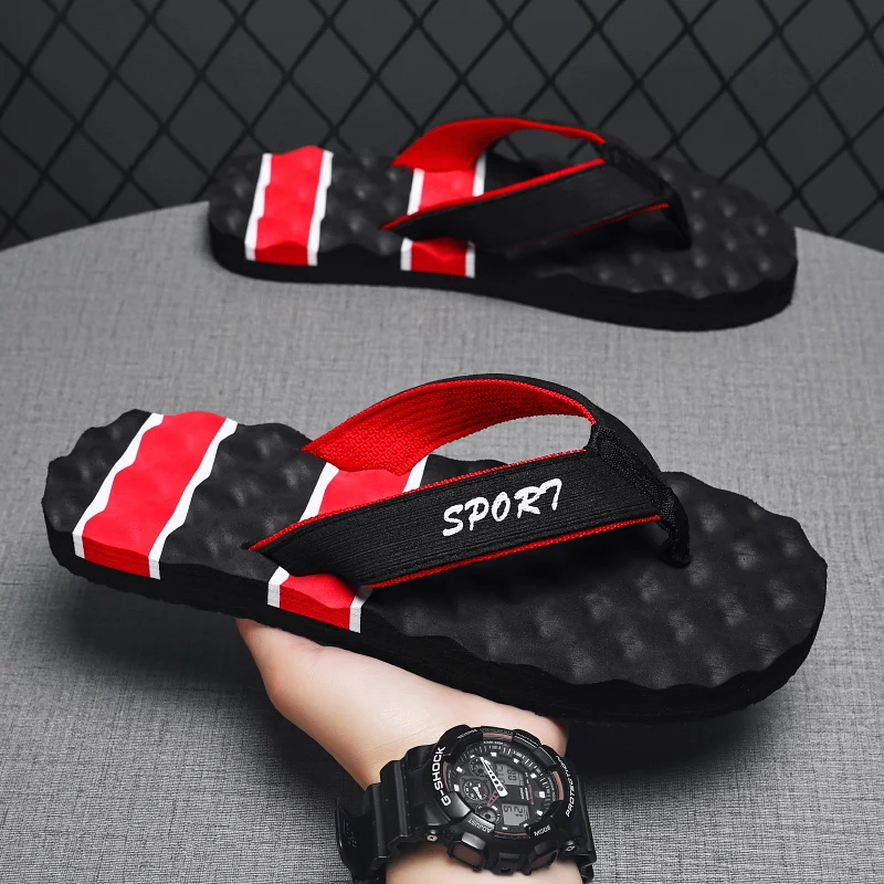 

New Large-Sized, Fashionable And Casual Men'S Sandals With Thick Soles And Light Weight, Outdoor Hiking Wading Men'S Flip-Flops