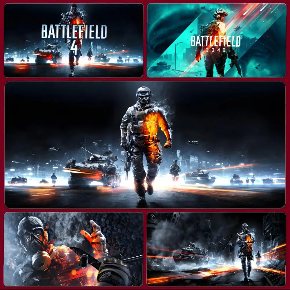 game shooting B-Battlefield Mouse Pad Large Gaming Mousepad with Stitched Edges Thickened Desk Mat PC