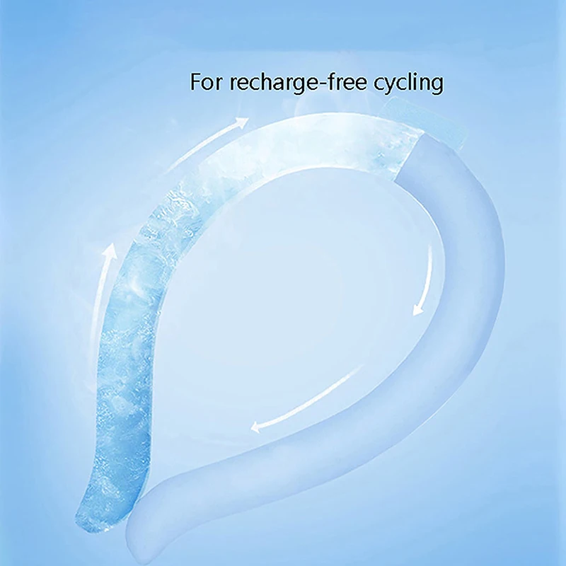 Summer Heatstroke Prevention Halter Cooler Icy Ring Wearable Neck Cooling Ice Bag Reusable Tube Collar Cycling Sport Neck Cooler