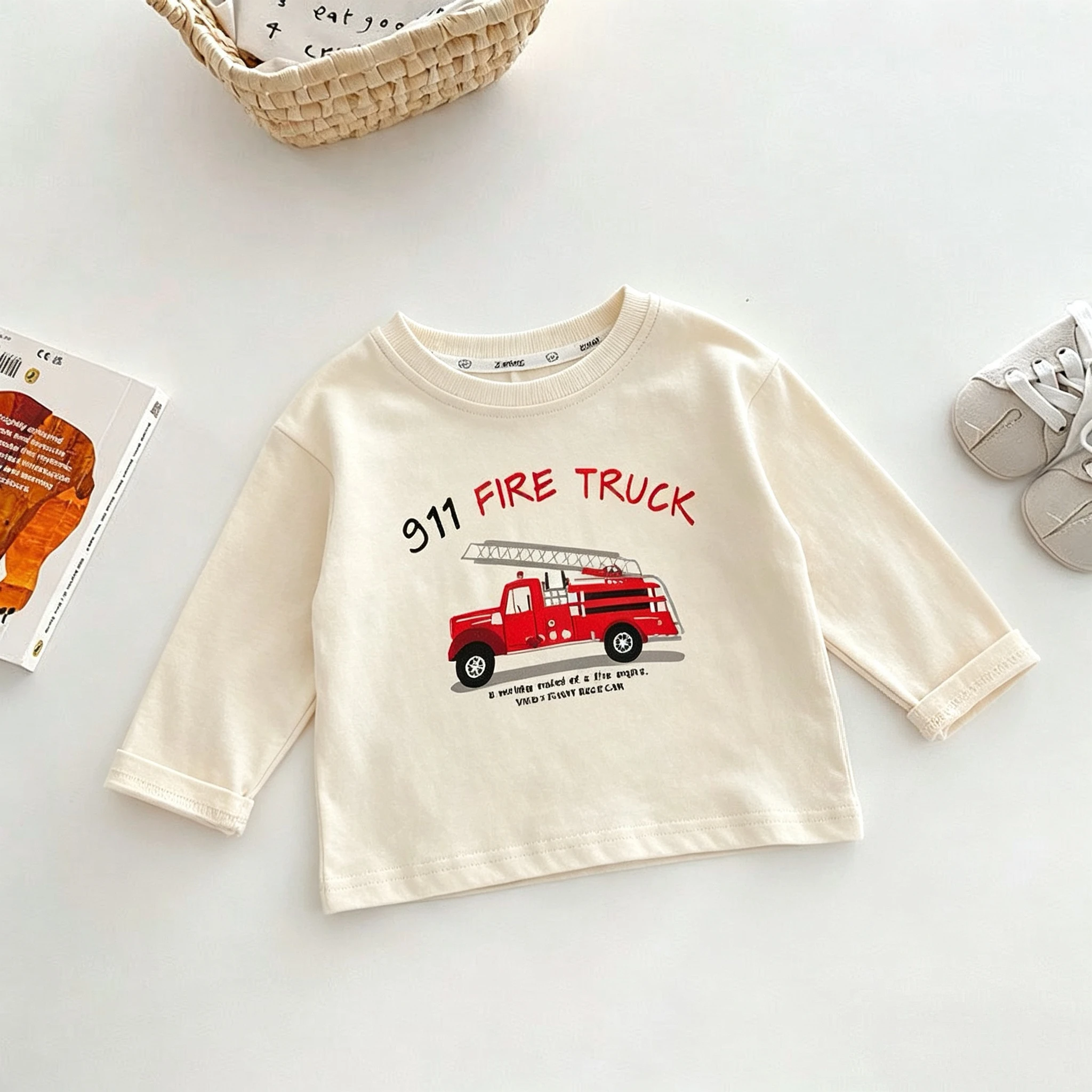 Kids' Car Print Long-Sleeve T-Shirt — product detail 6