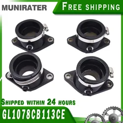 Fit for 81-83 Suzuki 4 Pcs GS550/650 Intake Manifold Carb Boot Kit Right &Left