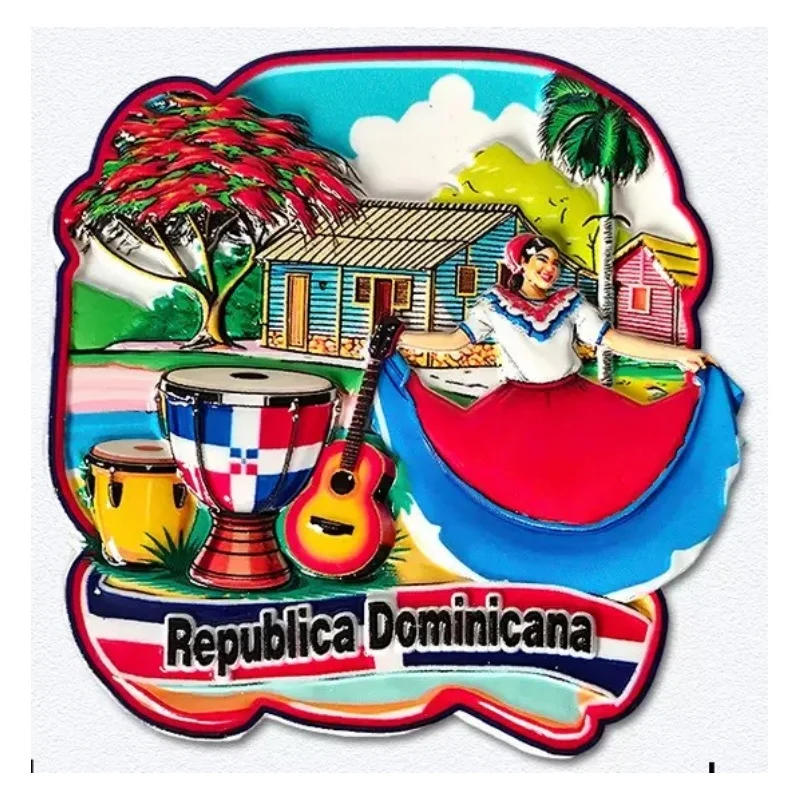 Dominican Republic Travel Souvenir Fridge Magnet 3D Fridge Magnet Handmade Fridge Magnet Decorative Fridge Magnet