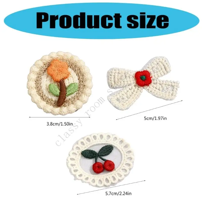 A0NF 10 PCs Colorful Embroidery Patches Unique Fashion Appliques Unique Bag Decoration