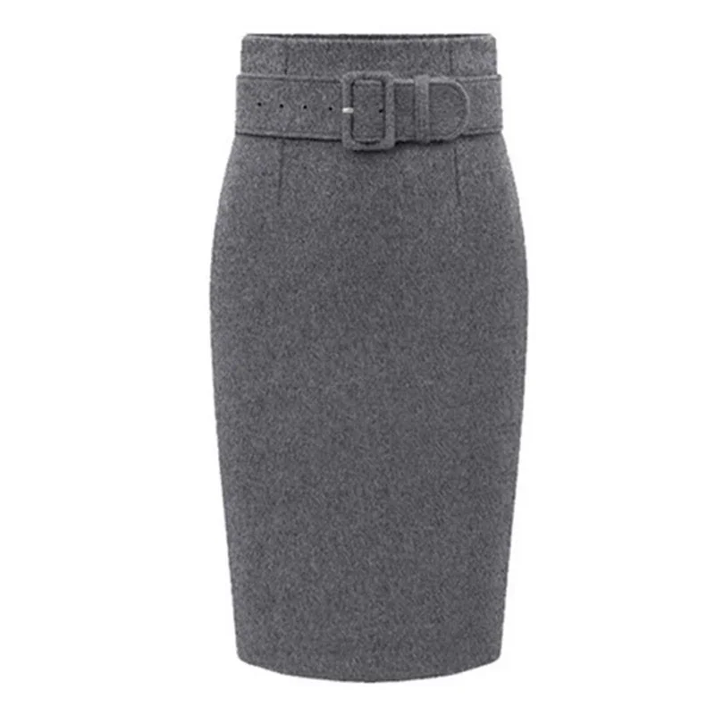 Women Autumn Fashion Style Knee Length Skirt 2024 Ladies Front Sashes Girl Pencil Skirts Femme Female Black Jupe Goth Skirts