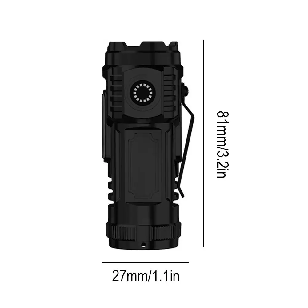 Three Eyed Steel Cannon Multifunctional White Laser Flashlight Home Outdoor Mini Strong Light Flashlight With Hat Clip