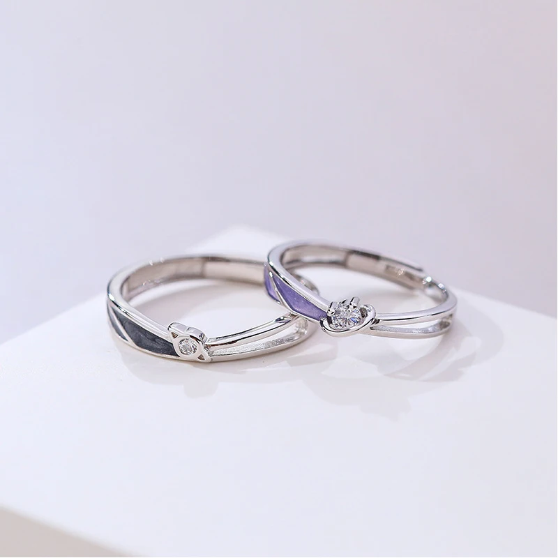 

JYJIAYUJY 100% Whole Original Sterling Silver S925 Couple Ring Planet Couple Original Style In Stock Fashion Jewelry JYCPR05