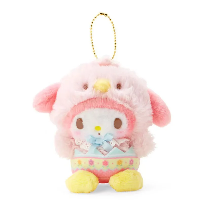 Kawaii Sanrio Cos Chick Plush Toy Pendant 2023 Hello Kitty Melody Kuromi Cinnamoroll Purin Pochacco Gudetama Plush Toy Girl Gift