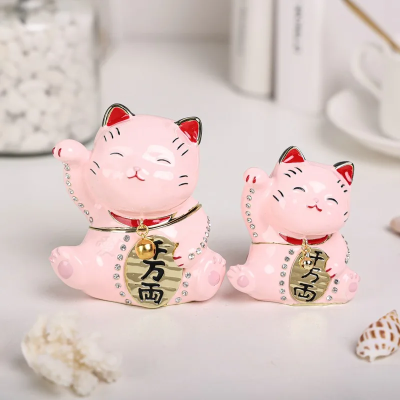 

SHINNYGIFTS фэн-шуй Lucky Cat брелок для богатства и процветания аксессуары для украшения дома