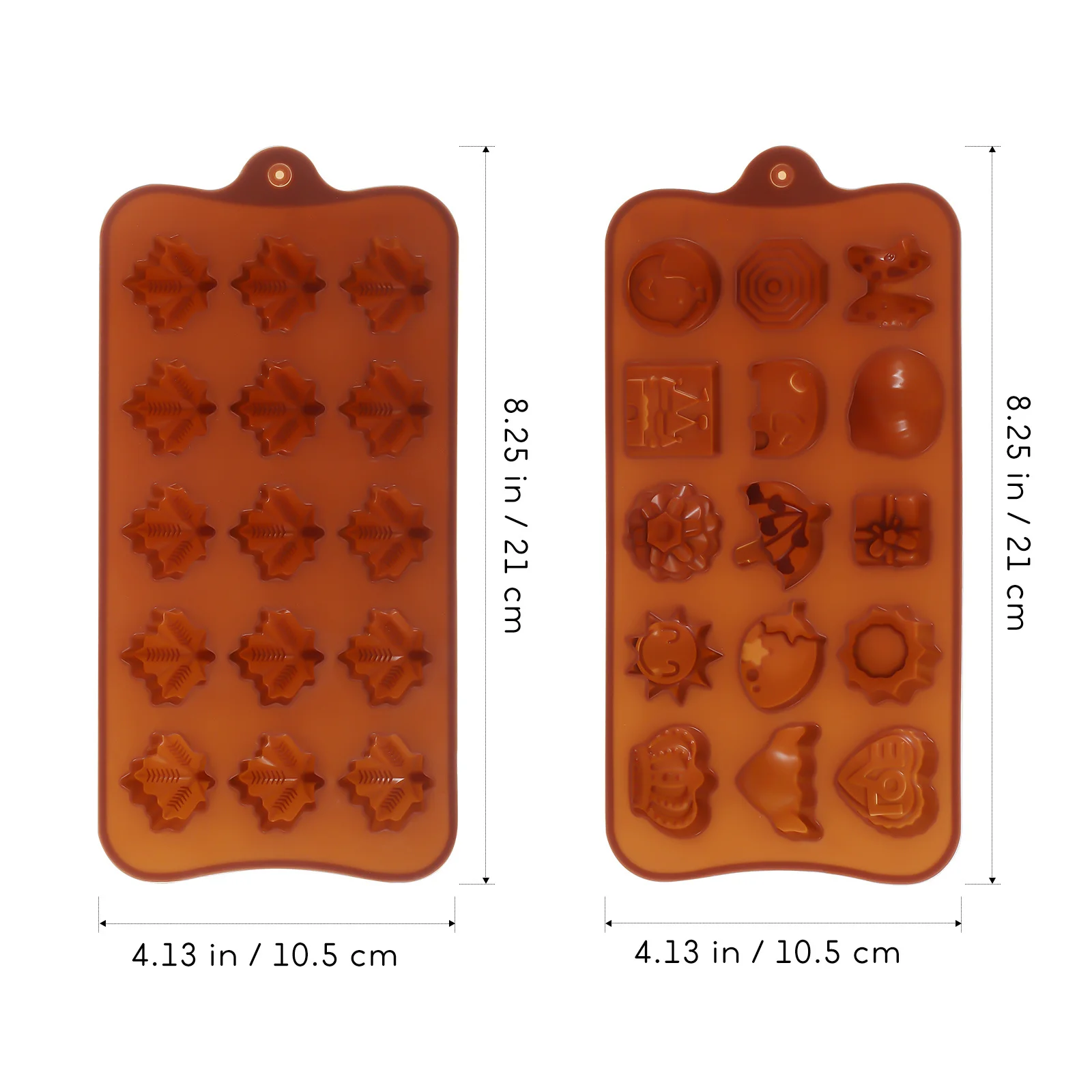 6 Buah Cetakan Cokelat Silikon Bentuk Daun Maple Kartun Alat Panggang untuk Permen Kue Fondant Pemodelan Cetakan Cokelat